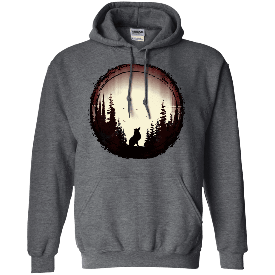 Sweatshirts Dark Heather / S A Wolf's Life Pullover Hoodie