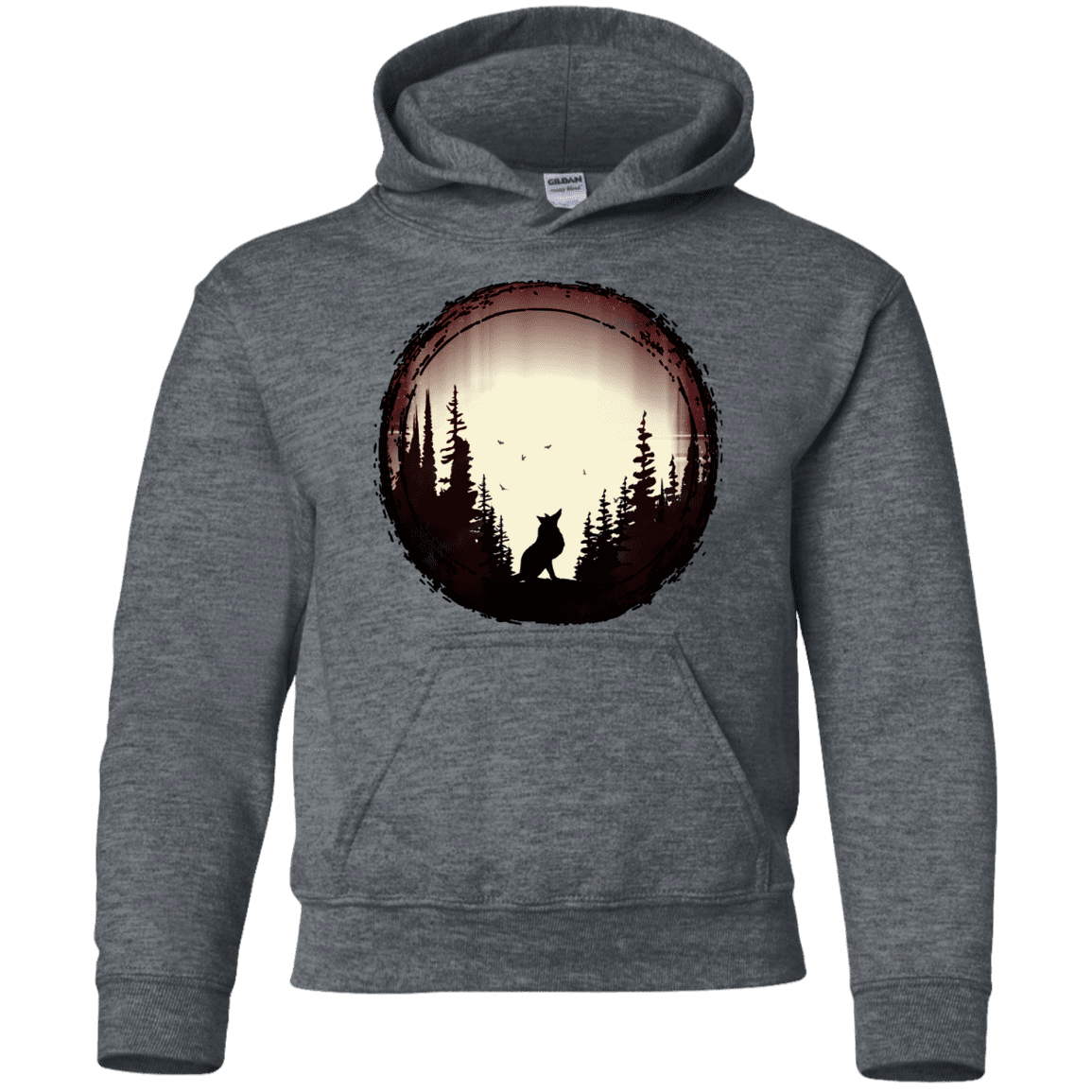 Sweatshirts Dark Heather / YS A Wolf's Life Youth Hoodie