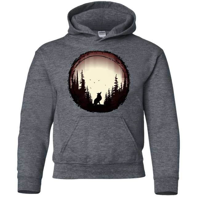 Sweatshirts Dark Heather / YS A Wolf's Life Youth Hoodie