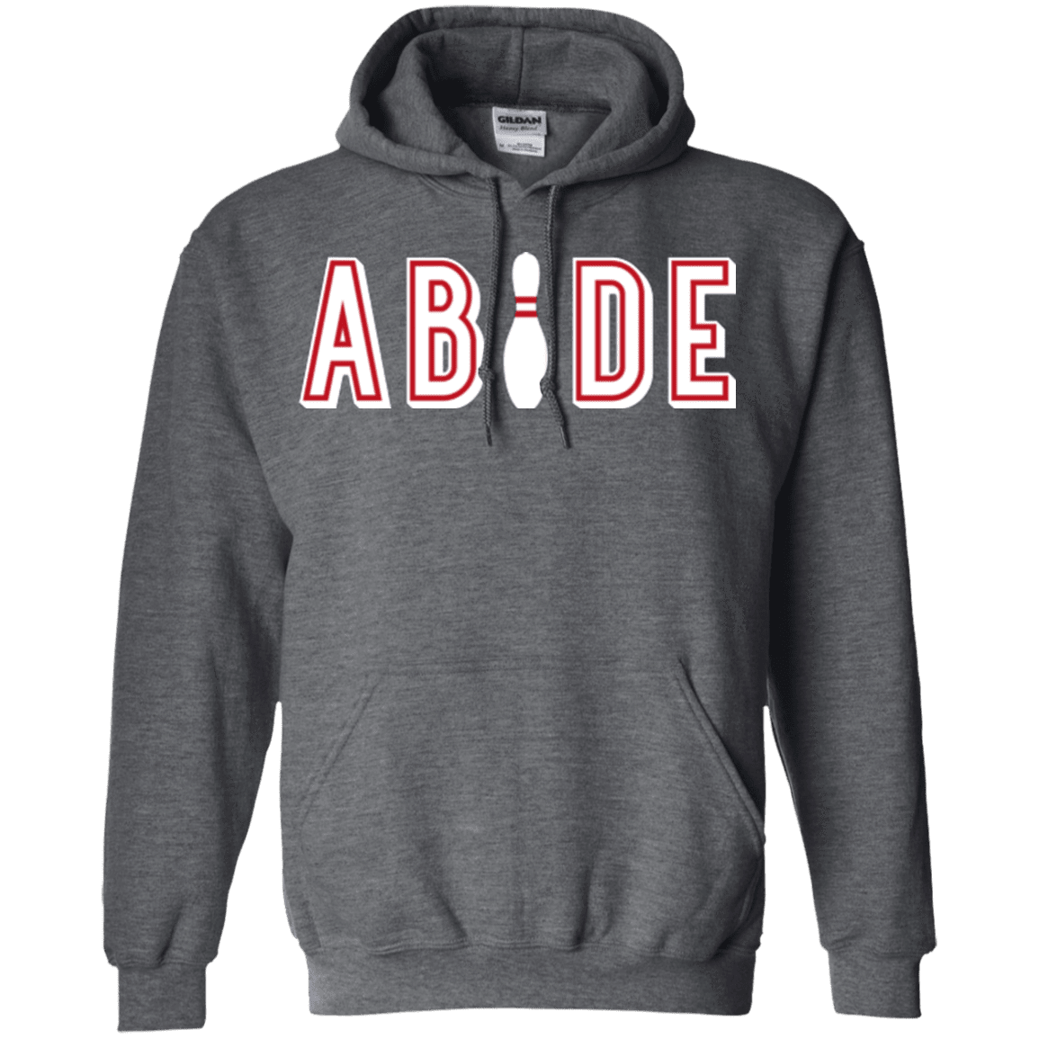 Sweatshirts Dark Heather / Small Abide The Dude Big Lebowski Pullover Hoodie