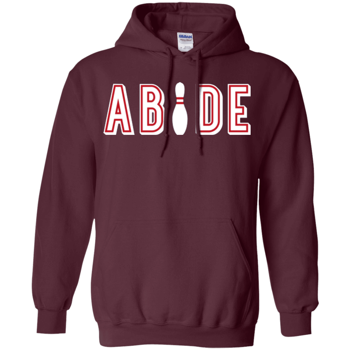 Sweatshirts Maroon / Small Abide The Dude Big Lebowski Pullover Hoodie