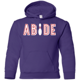 Sweatshirts Purple / YS Abide The Dude Big Lebowski Youth Hoodie