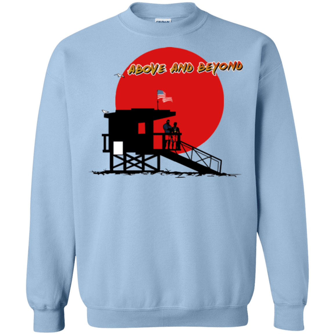 Sweatshirts Light Blue / Small Above And Beyond Crewneck Sweatshirt