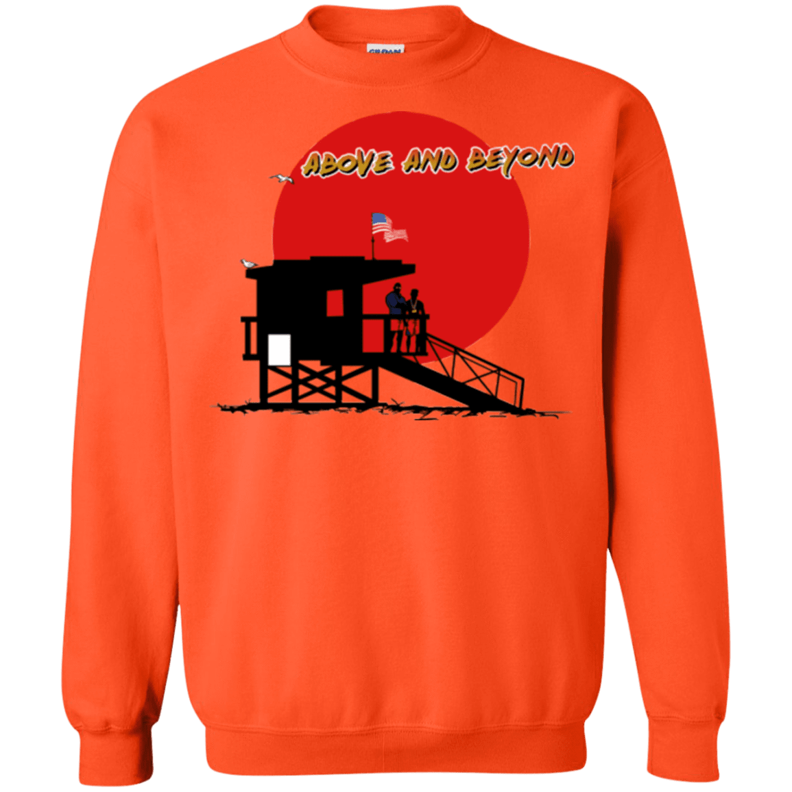 Sweatshirts Orange / Small Above And Beyond Crewneck Sweatshirt