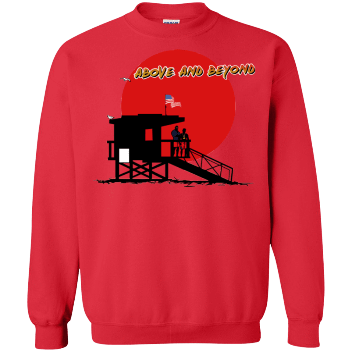 Sweatshirts Red / Small Above And Beyond Crewneck Sweatshirt