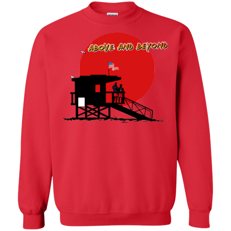 Sweatshirts Red / Small Above And Beyond Crewneck Sweatshirt