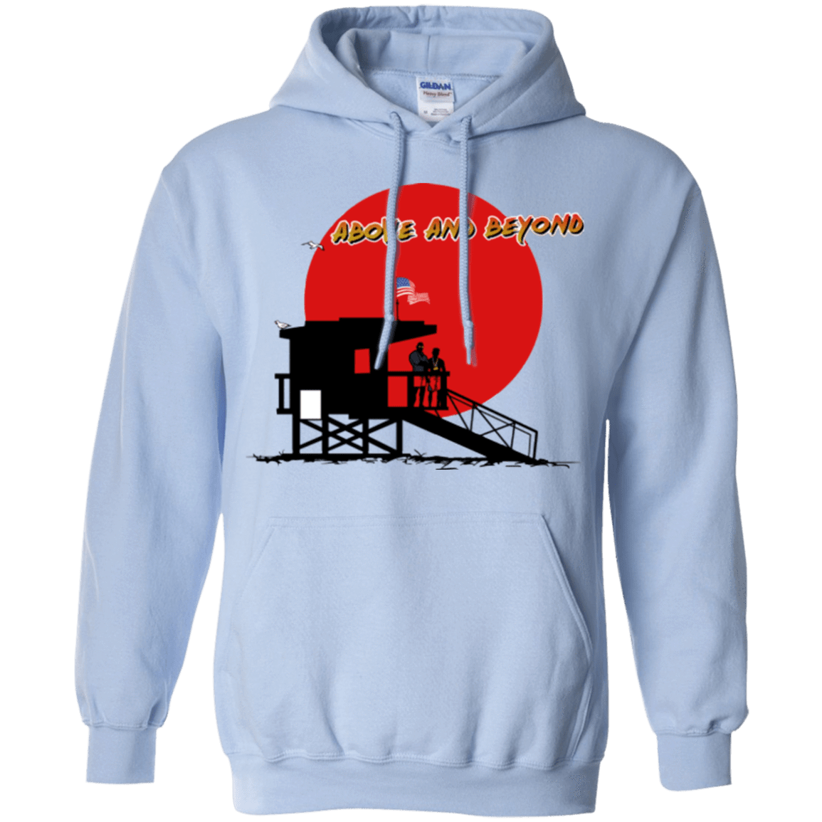 Sweatshirts Light Blue / Small Above And Beyond Pullover Hoodie