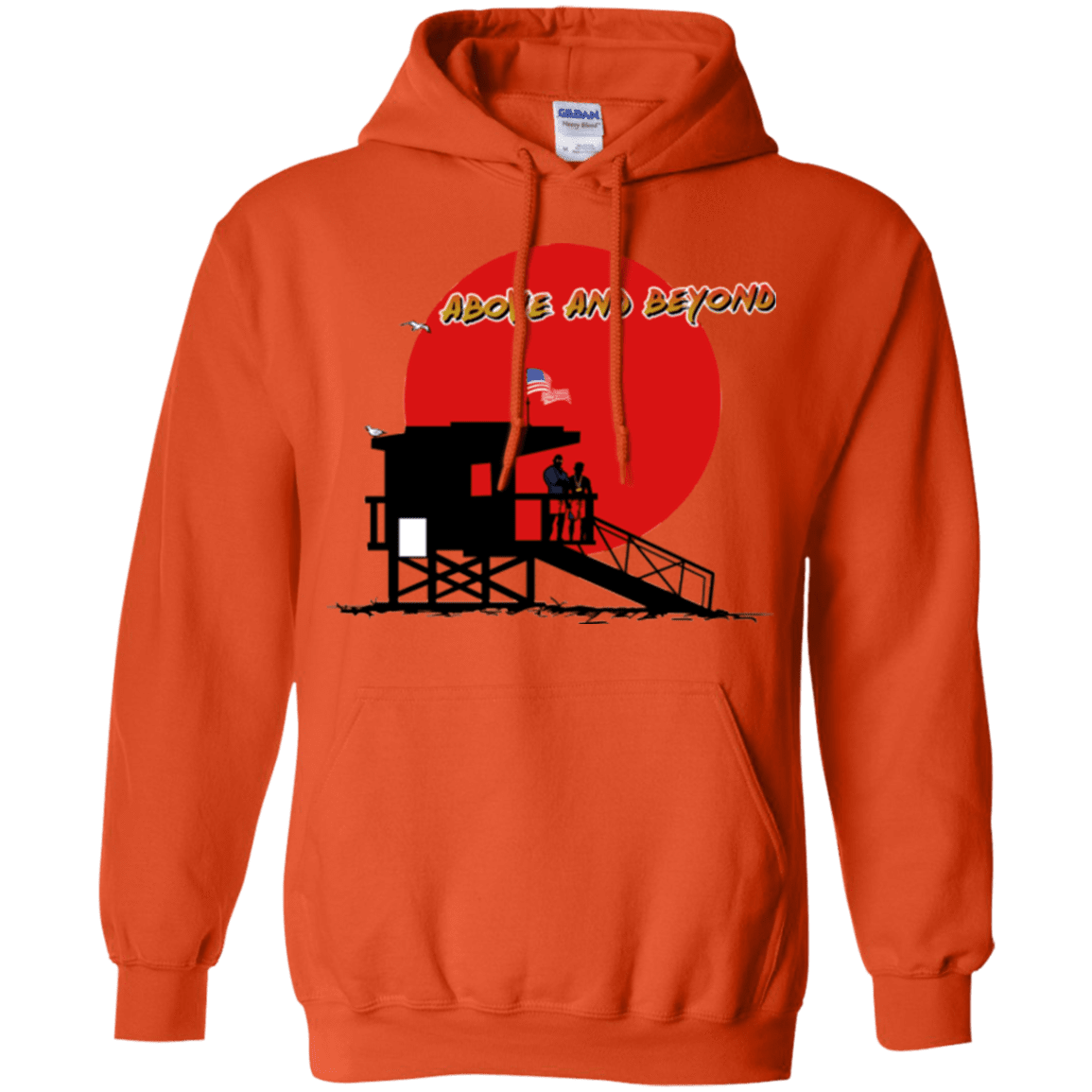 Sweatshirts Orange / Small Above And Beyond Pullover Hoodie