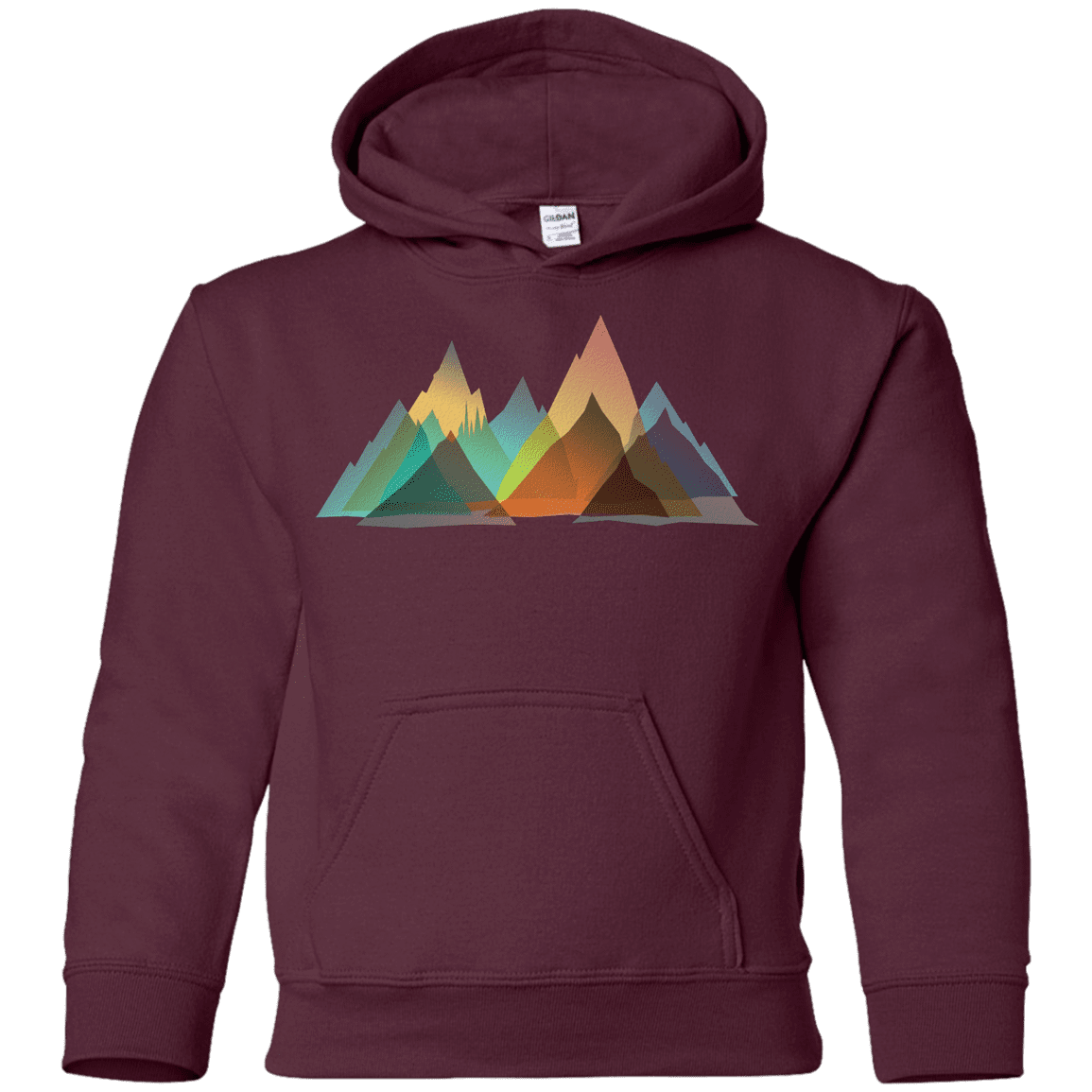 Sweatshirts Maroon / YS Abstract Range Youth Hoodie