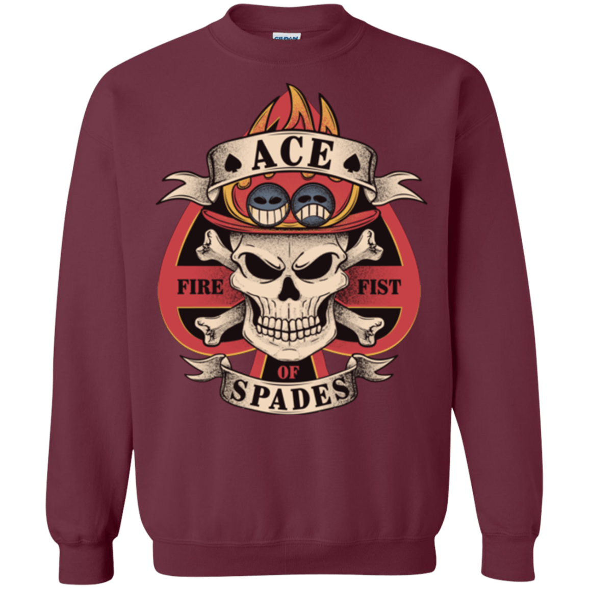 Sweatshirts Maroon / Small Ace of Spades Crewneck Sweatshirt