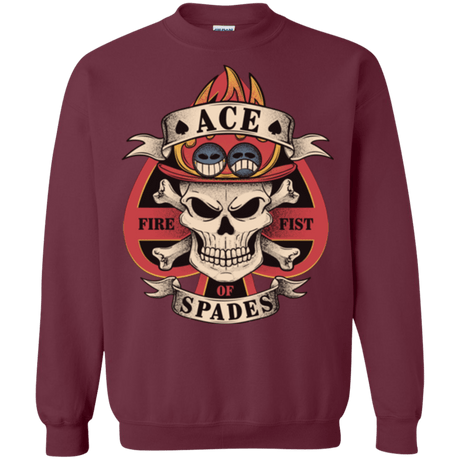 Sweatshirts Maroon / Small Ace of Spades Crewneck Sweatshirt