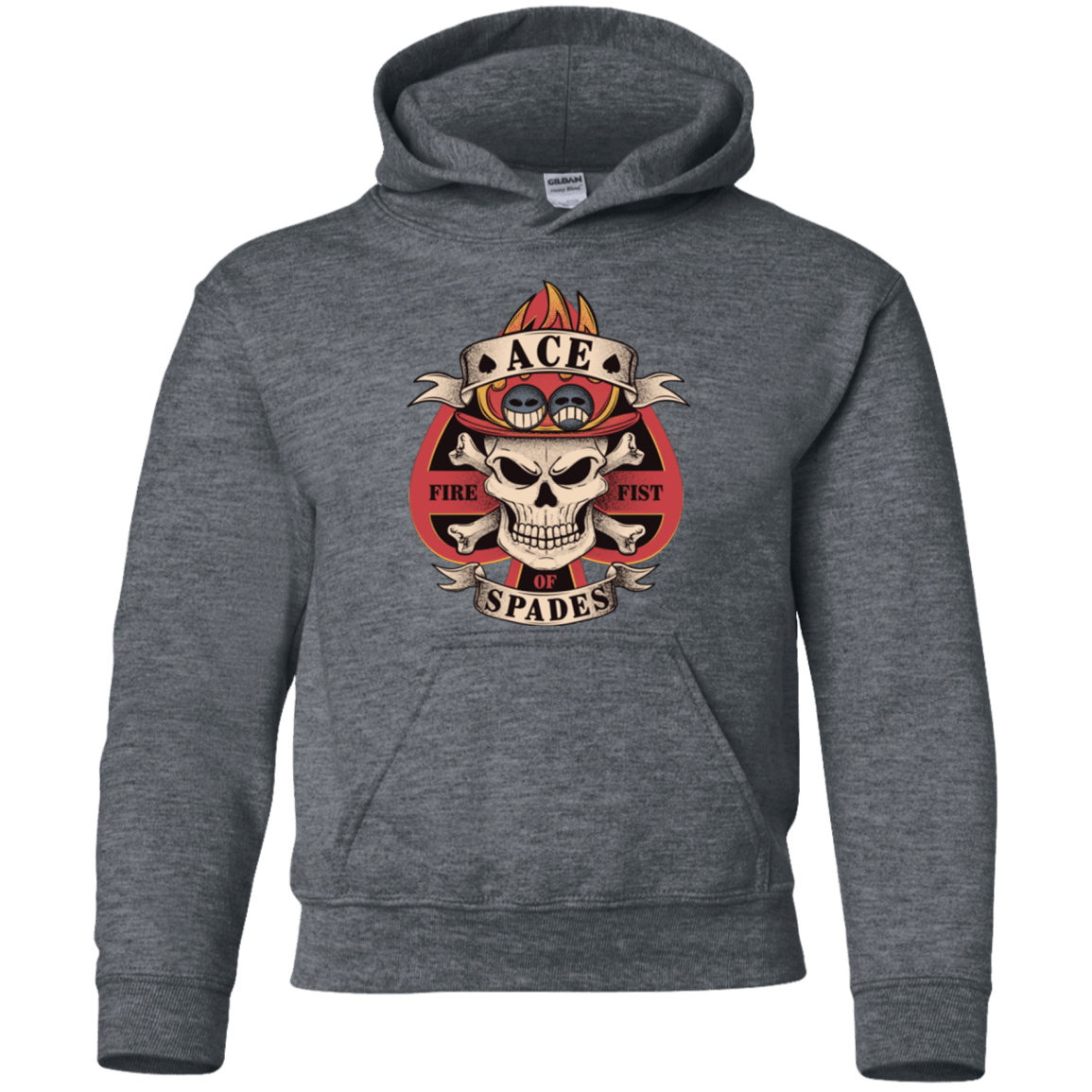 Sweatshirts Dark Heather / YS Ace of Spades Youth Hoodie