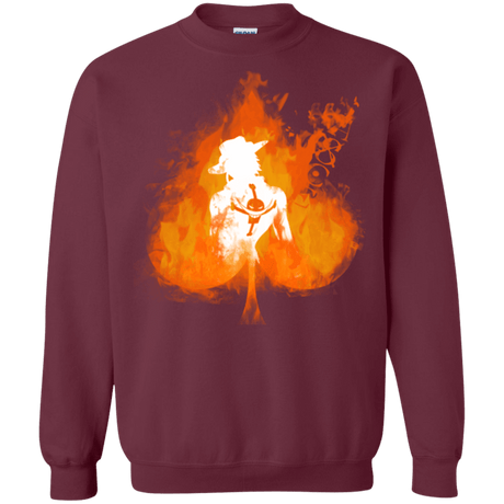 Sweatshirts Maroon / Small Ace one piece Crewneck Sweatshirt