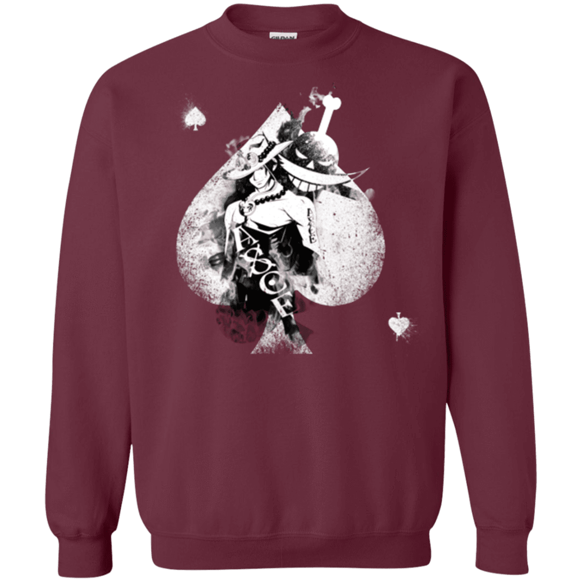 Sweatshirts Maroon / Small Ace W Crewneck Sweatshirt