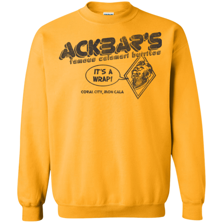 Sweatshirts Gold / Small Ackbar's Burritos Crewneck Sweatshirt