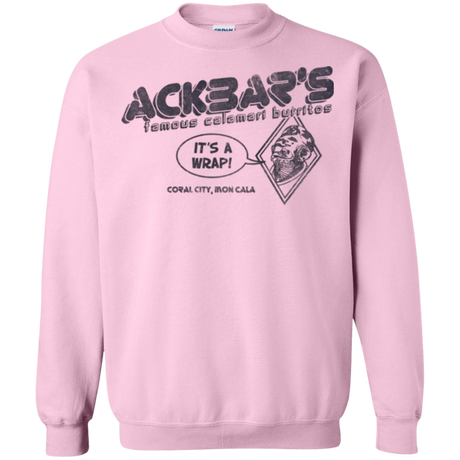 Sweatshirts Light Pink / Small Ackbar's Burritos Crewneck Sweatshirt