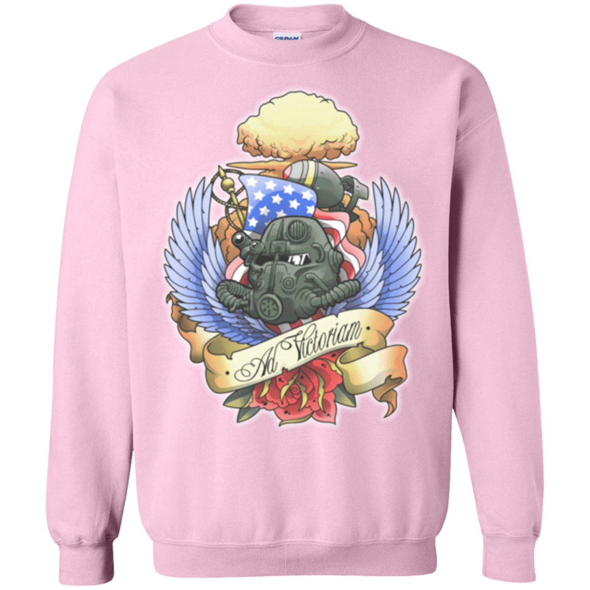 Sweatshirts Light Pink / Small Ad Victoriam Crewneck Sweatshirt