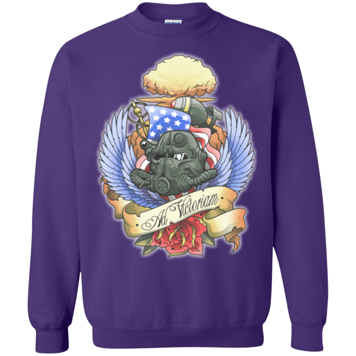 Sweatshirts Purple / Small Ad Victoriam Crewneck Sweatshirt