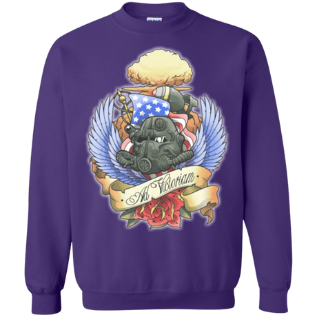 Sweatshirts Purple / Small Ad Victoriam Crewneck Sweatshirt