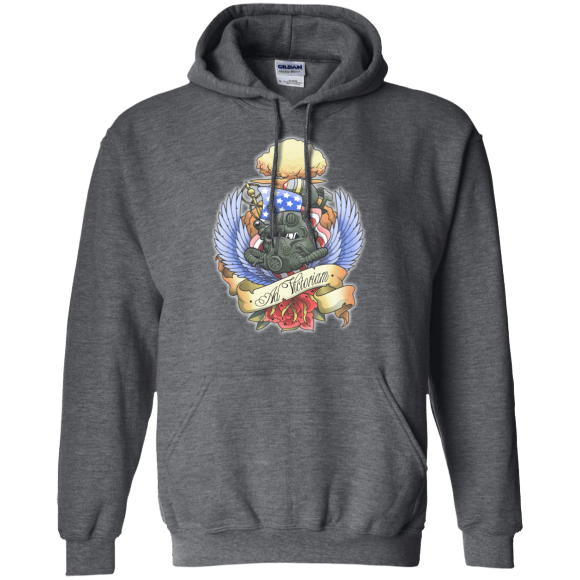 Sweatshirts Dark Heather / Small Ad Victoriam Pullover Hoodie