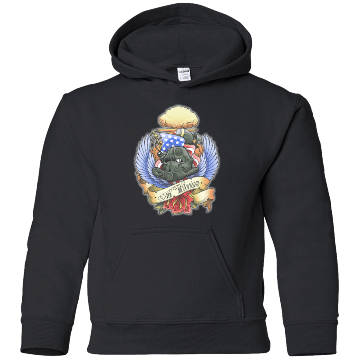 Sweatshirts Black / YS Ad Victoriam Youth Hoodie