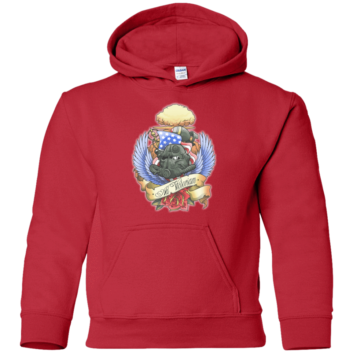 Sweatshirts Red / YS Ad Victoriam Youth Hoodie