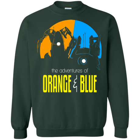 Sweatshirts Forest Green / S Adventure Orange and Blue Crewneck Sweatshirt