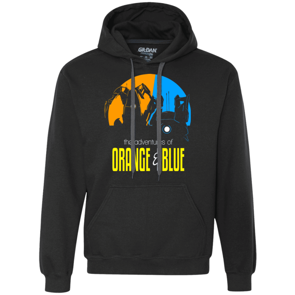 Sweatshirts Black / S Adventure Orange and Blue Premium Fleece Hoodie