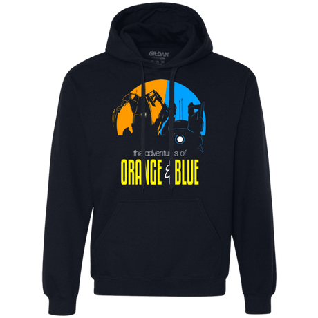 Sweatshirts Navy / S Adventure Orange and Blue Premium Fleece Hoodie