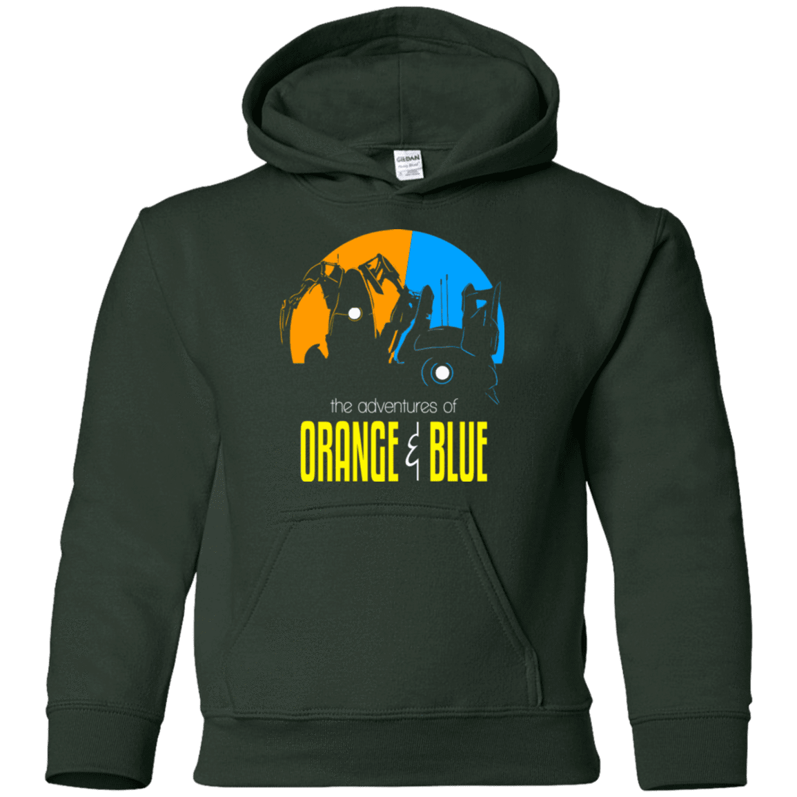 Sweatshirts Forest Green / YS Adventure Orange and Blue Youth Hoodie