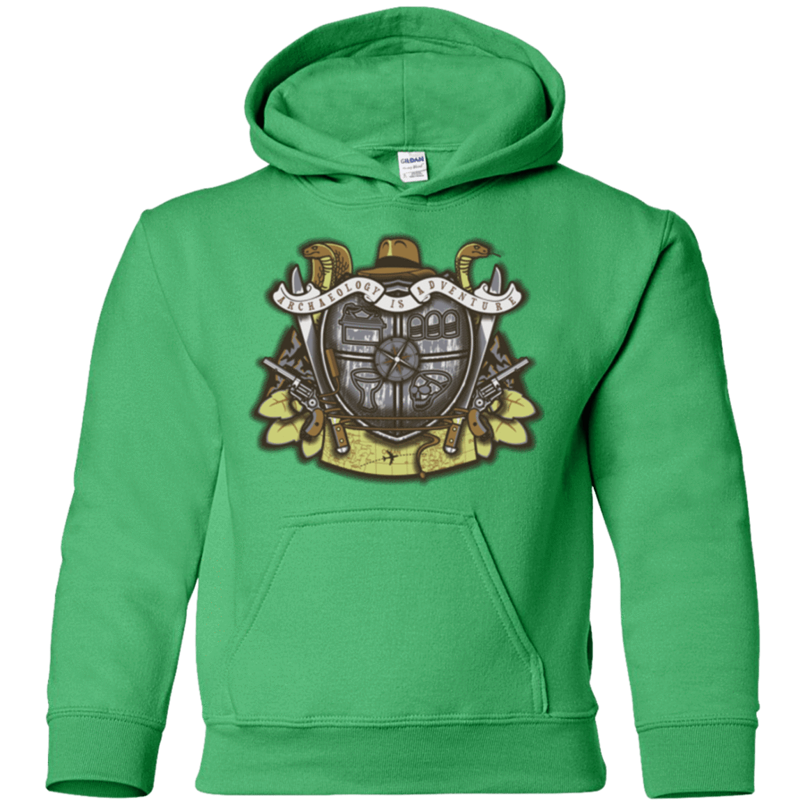 Sweatshirts Irish Green / YS Adventurer's Crest Youth Hoodie