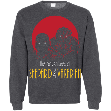 Sweatshirts Dark Heather / S Adventures of Broshep & Vakarian Crewneck Sweatshirt