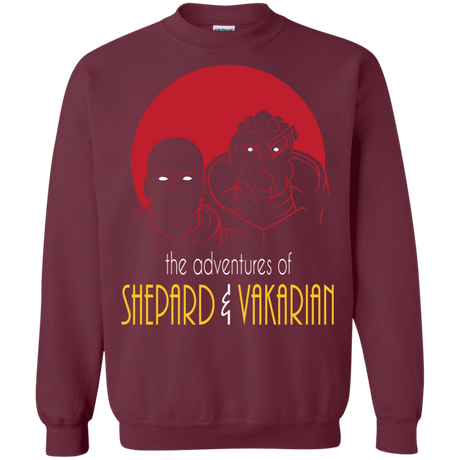 Sweatshirts Maroon / S Adventures of Broshep & Vakarian Crewneck Sweatshirt