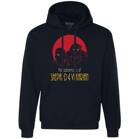 Sweatshirts Navy / S Adventures of Broshep & Vakarian Premium Fleece Hoodie