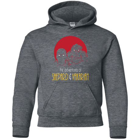 Sweatshirts Dark Heather / YS Adventures of Broshep & Vakarian Youth Hoodie