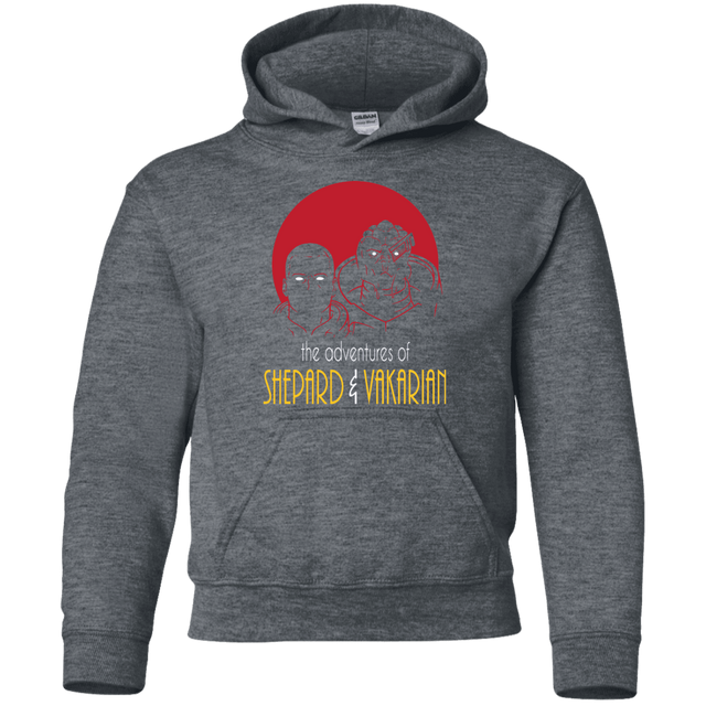 Sweatshirts Dark Heather / YS Adventures of Broshep & Vakarian Youth Hoodie