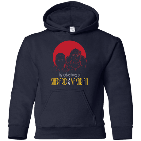 Sweatshirts Navy / YS Adventures of Broshep & Vakarian Youth Hoodie