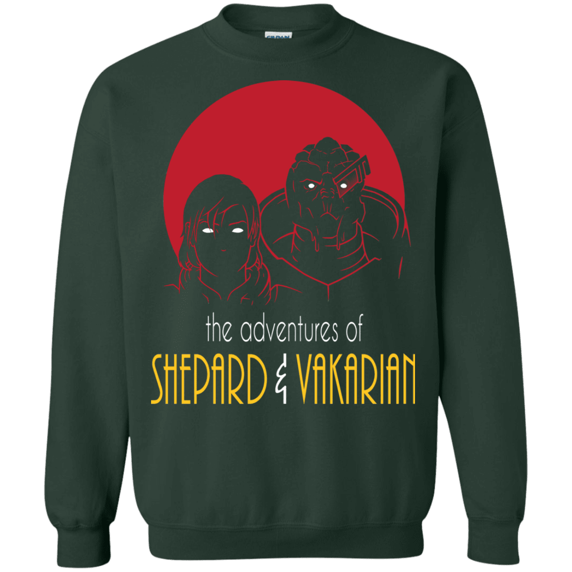 Sweatshirts Forest Green / S Adventures of Femshep & Vakarian Crewneck Sweatshirt