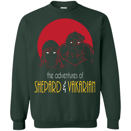 Sweatshirts Forest Green / S Adventures of Femshep & Vakarian Crewneck Sweatshirt