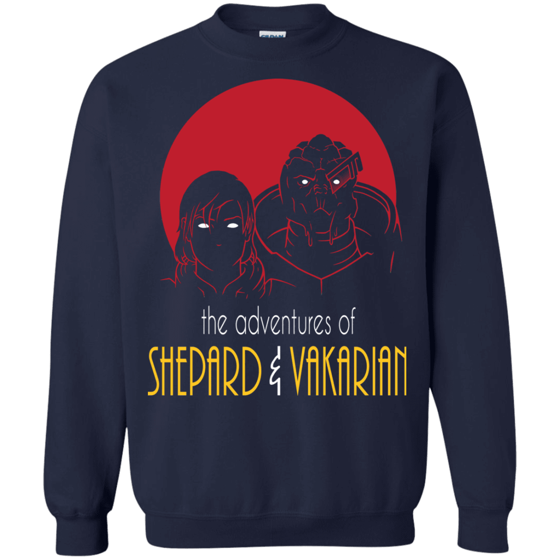 Sweatshirts Navy / S Adventures of Femshep & Vakarian Crewneck Sweatshirt