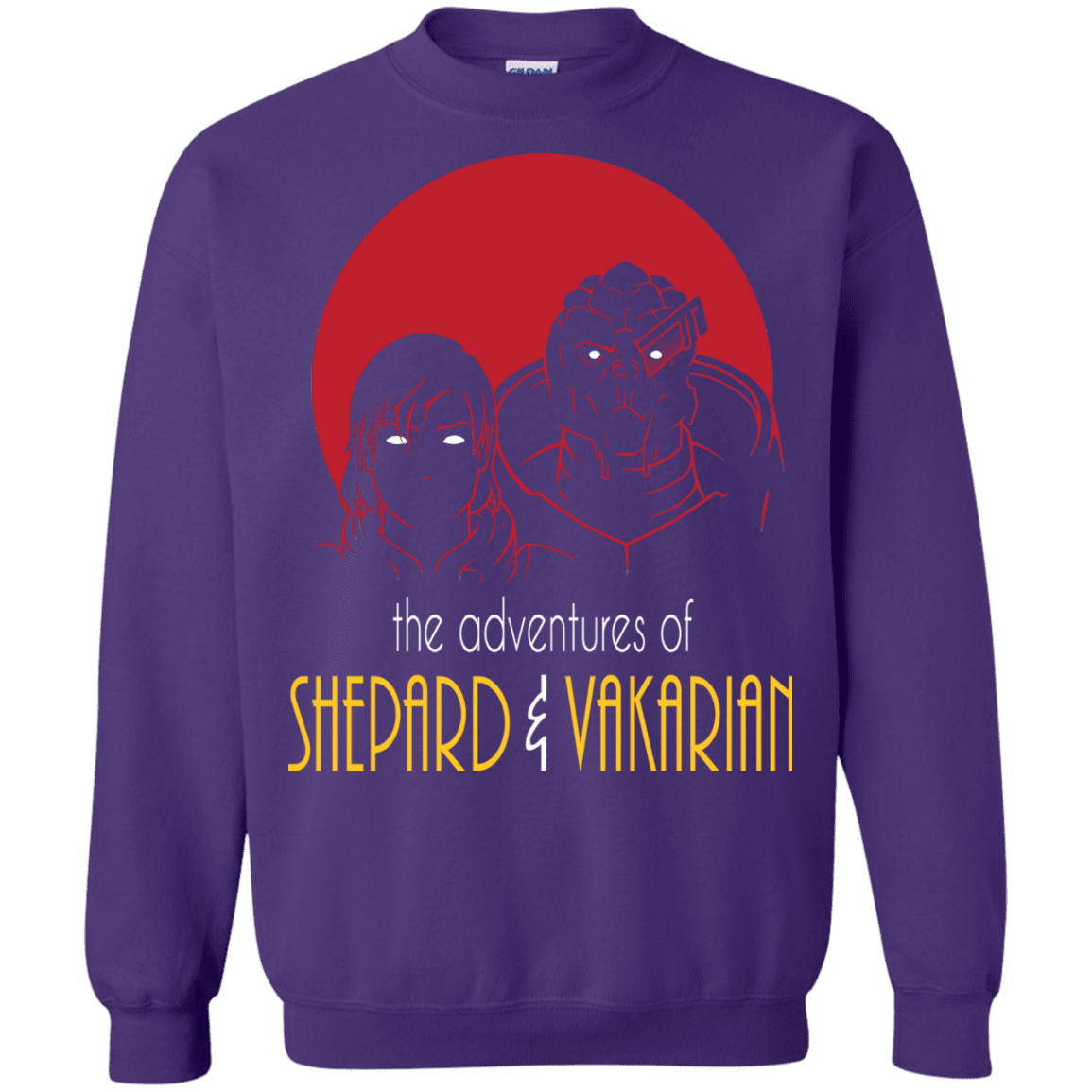 Sweatshirts Purple / S Adventures of Femshep & Vakarian Crewneck Sweatshirt