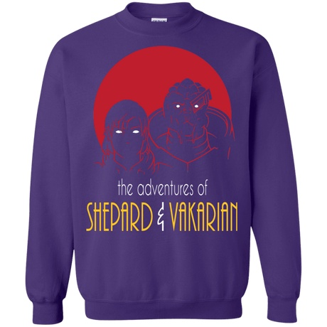 Sweatshirts Purple / S Adventures of Femshep & Vakarian Crewneck Sweatshirt