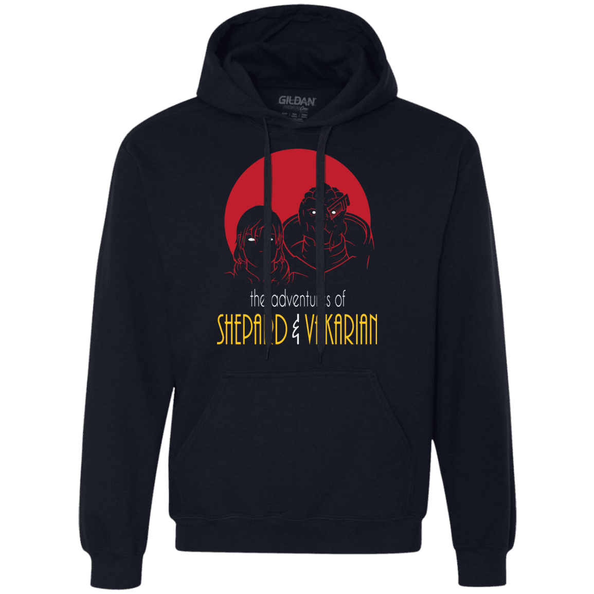 Sweatshirts Navy / S Adventures of Femshep & Vakarian Premium Fleece Hoodie