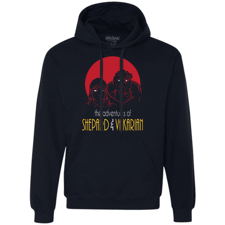 Sweatshirts Navy / S Adventures of Femshep & Vakarian Premium Fleece Hoodie