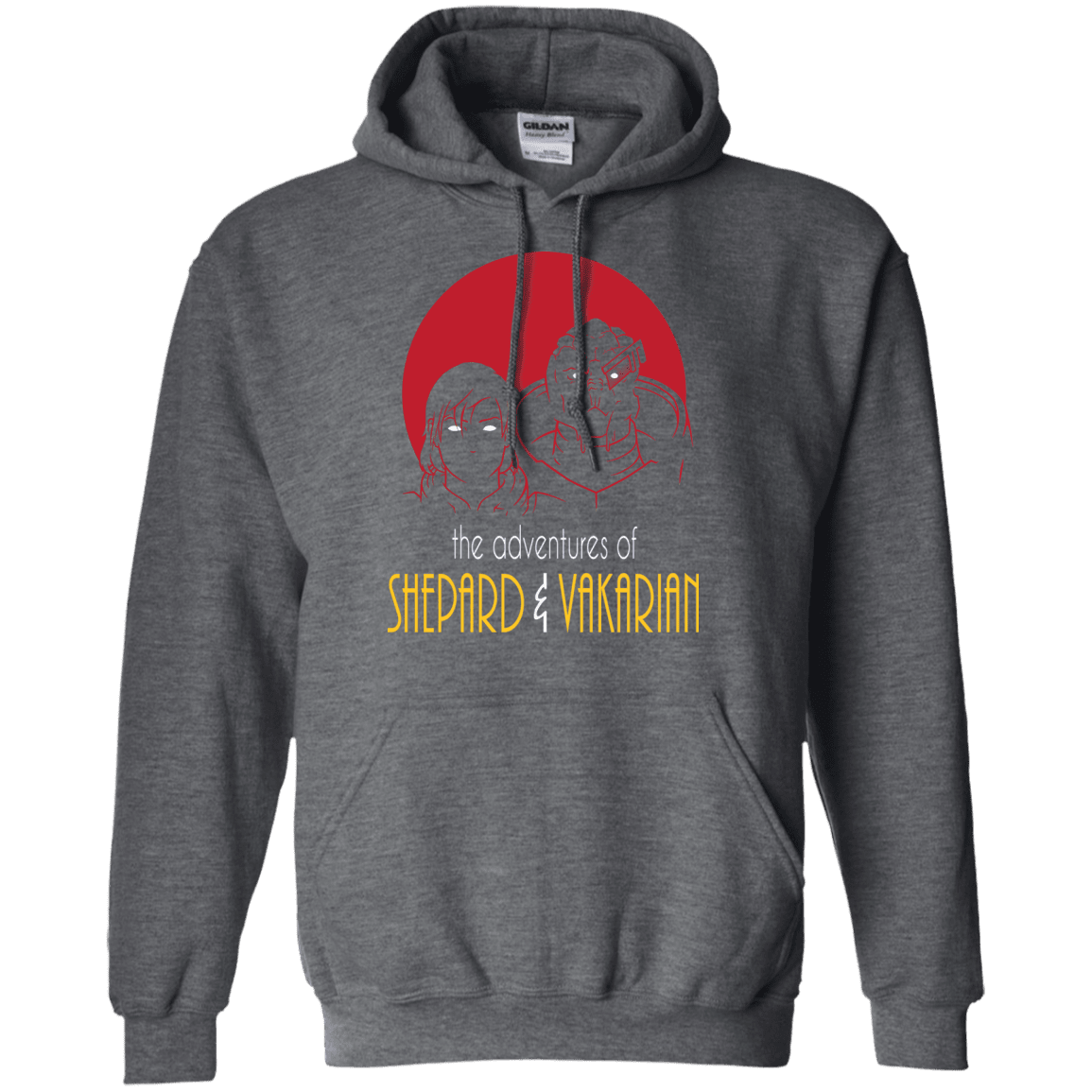 Sweatshirts Dark Heather / S Adventures of Femshep & Vakarian Pullover Hoodie