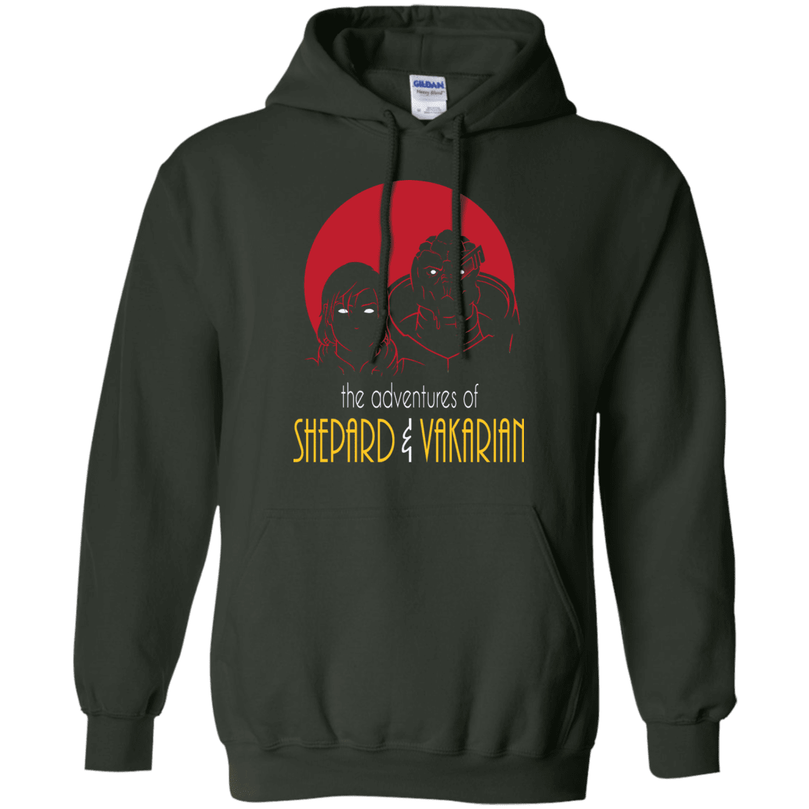 Sweatshirts Forest Green / S Adventures of Femshep & Vakarian Pullover Hoodie