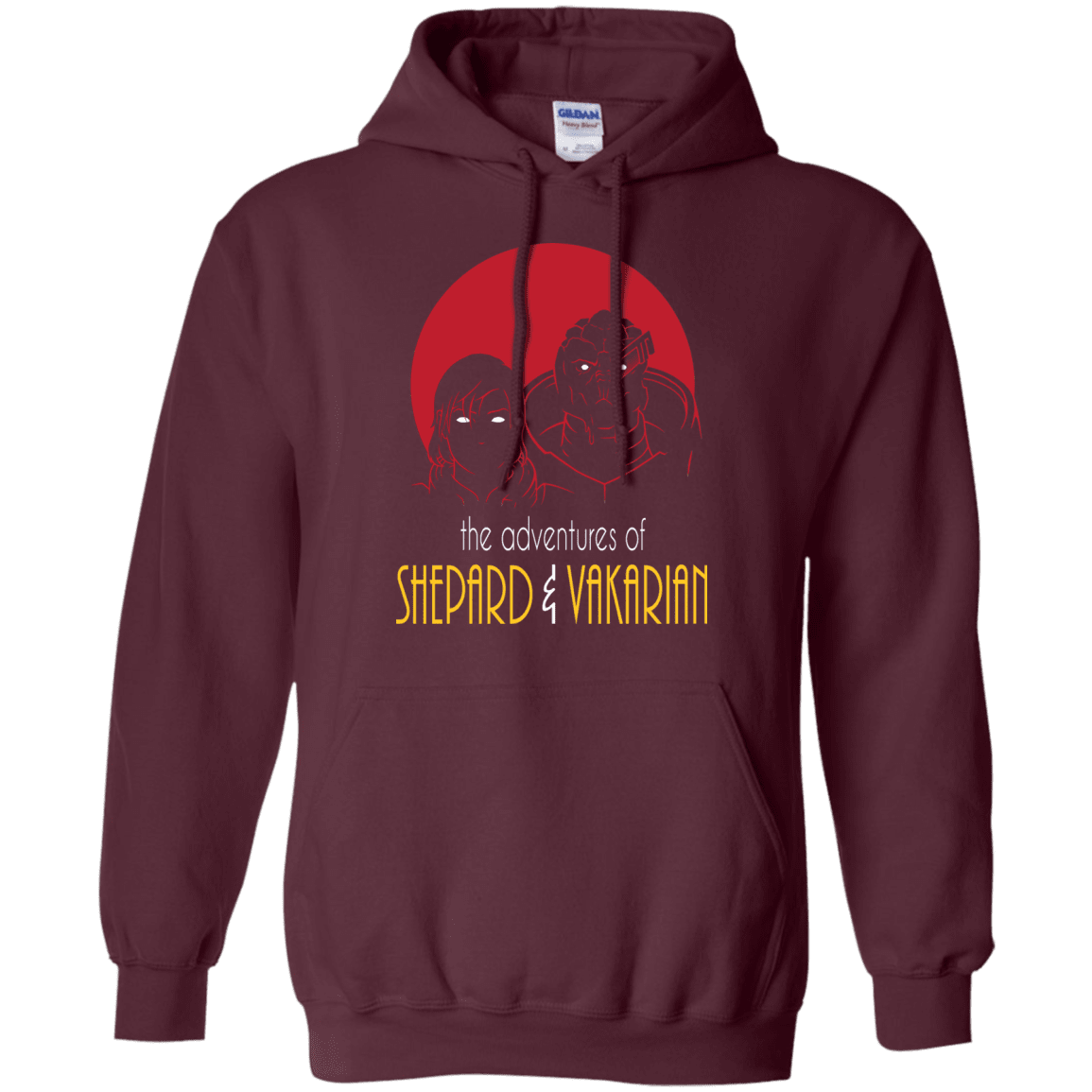 Sweatshirts Maroon / S Adventures of Femshep & Vakarian Pullover Hoodie