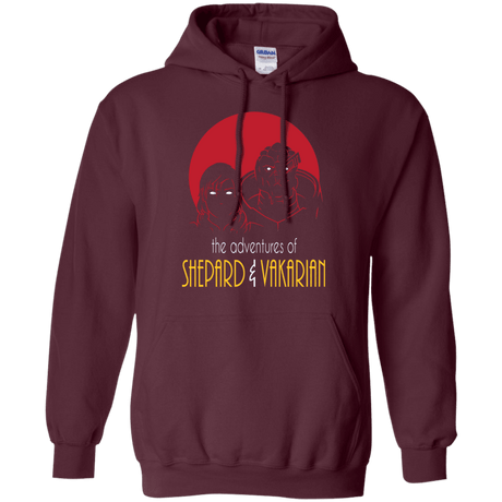 Sweatshirts Maroon / S Adventures of Femshep & Vakarian Pullover Hoodie