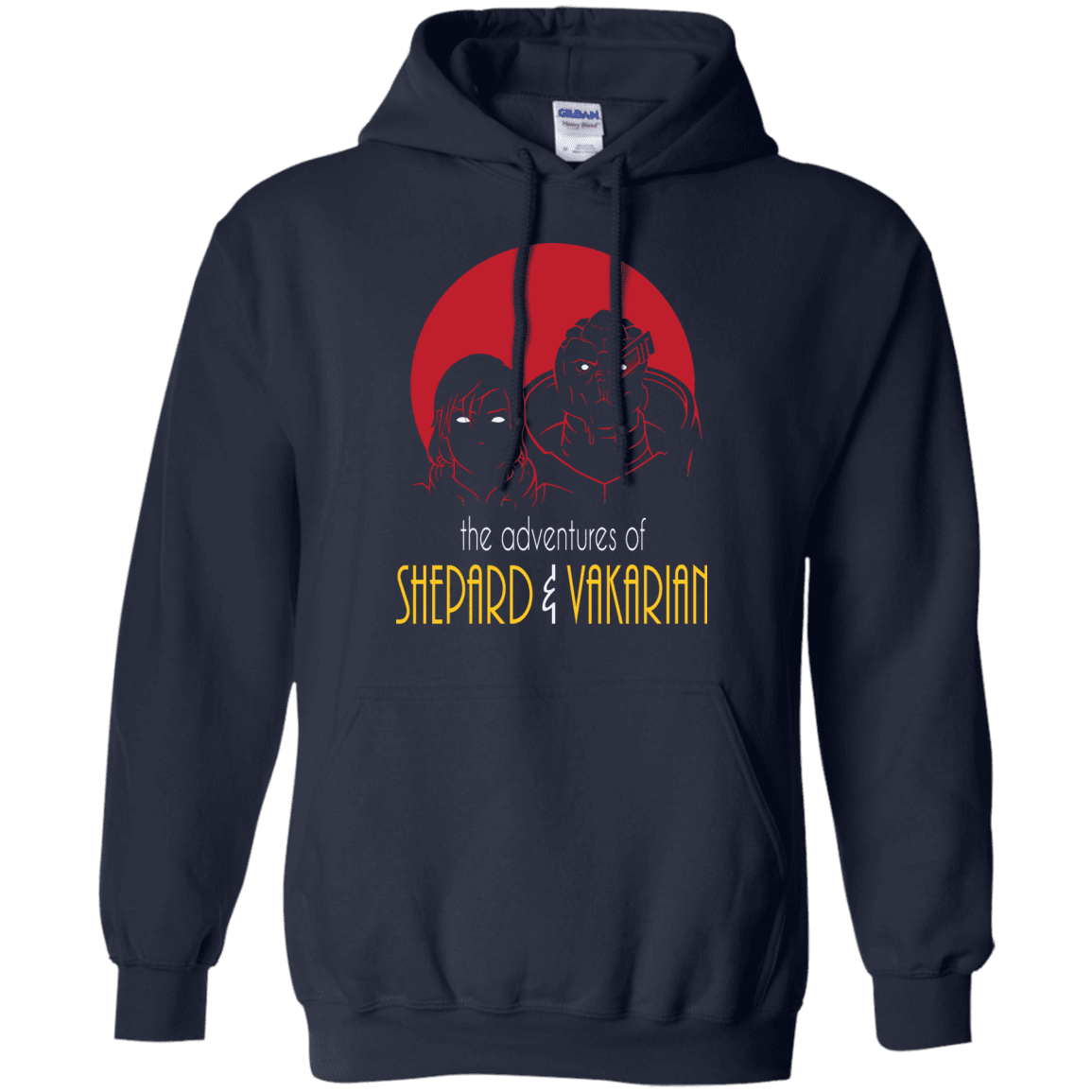 Sweatshirts Navy / S Adventures of Femshep & Vakarian Pullover Hoodie