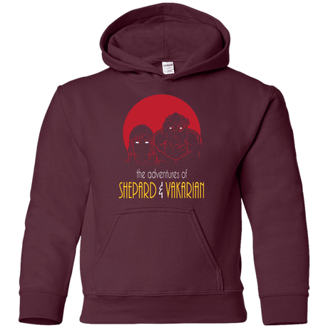 Sweatshirts Maroon / YS Adventures of Femshep & Vakarian Youth Hoodie